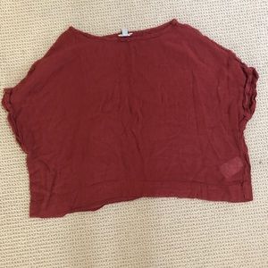 Red Cropped Boxy T-Shirt
